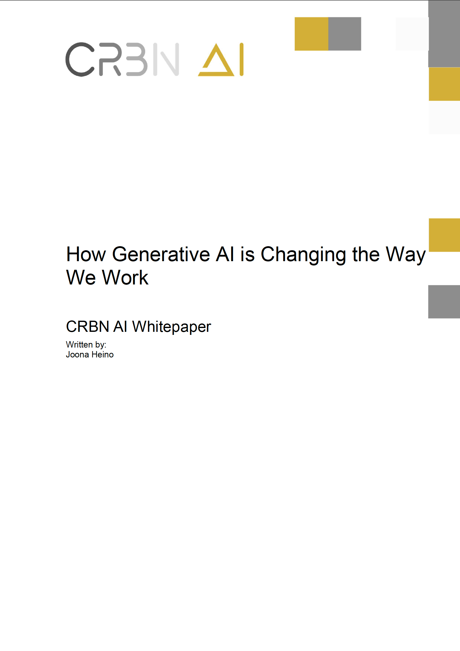 How Generative AI is Changing the Way We Work
